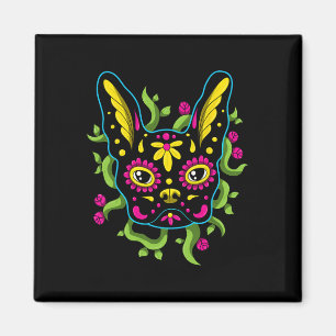 Íman Bulldog Calavera Dia De Los Muertos Dogs