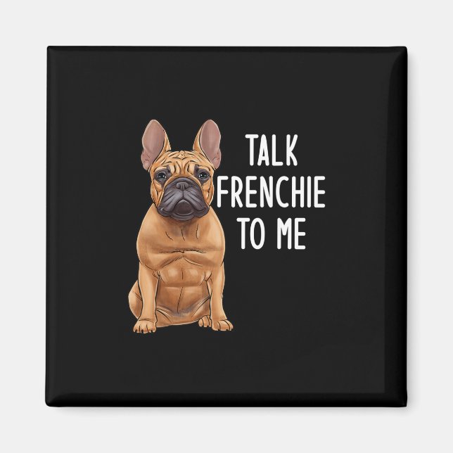 Íman Bulldog Fale Francês Para Mim  (Frente)