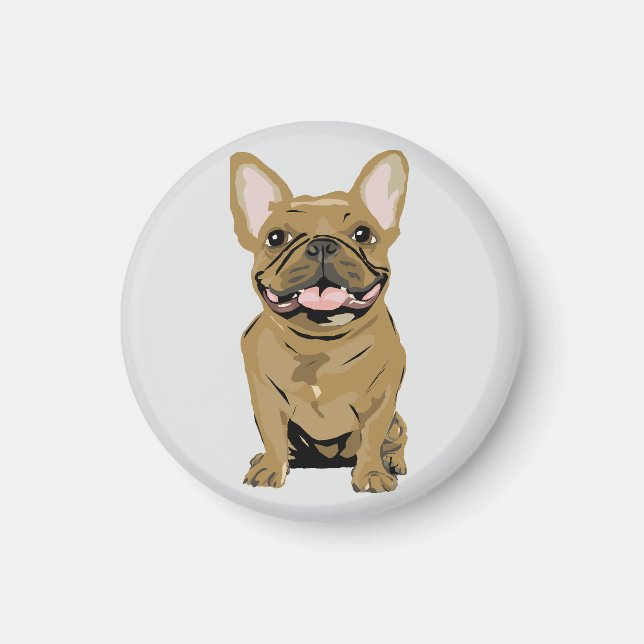Íman Bulldog Francês Bege (Frente)