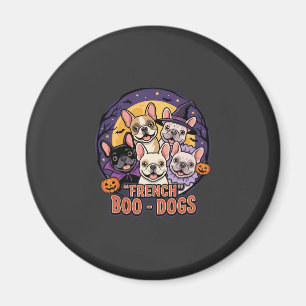 Íman Bulldog Francês Boo Dogs Halloween Vetor
