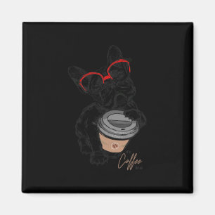 Íman Bulldog Francês com Gles Café Presente