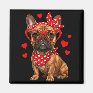 Íman Bulldog Francês Dia dos Namorados Amante Frenchie