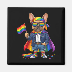 Íman Bulldog Francês Lgbt Arco-íris Orgulho Lésbico Gay