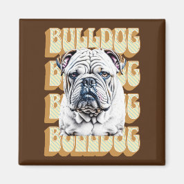 Íman Bulldog Inglês com Fonte Retroativa