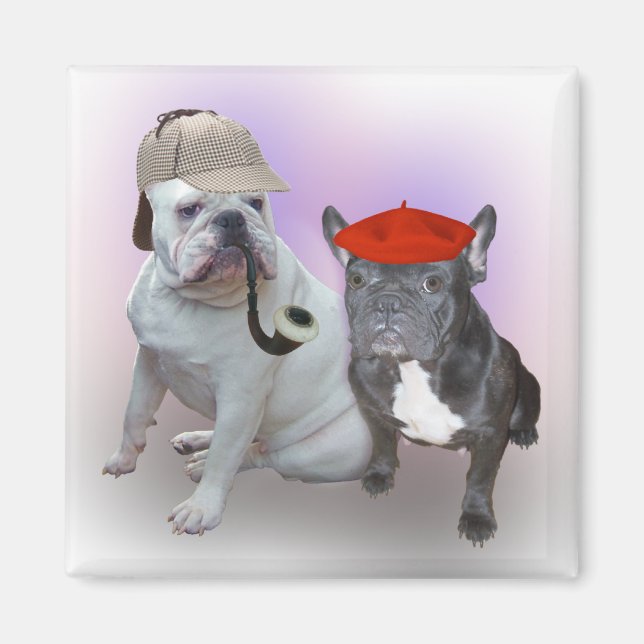 Íman Bulldog Inglês e Bulldog Francês (Frente)