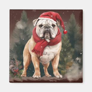 Íman Bulldog na Neve Natal