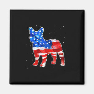 Íman Bulldog Tie Dye American Flag Patriótico 4º De Jul