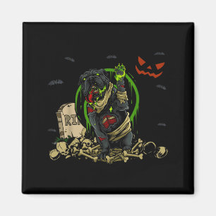 Íman Bulldog Zombie Cachorro Engraçado Cachorro Zombie 