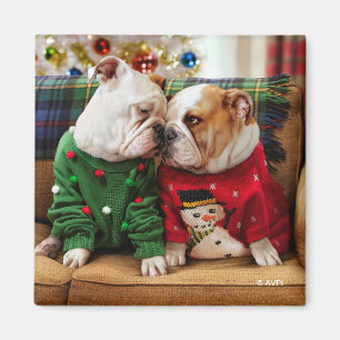 Íman Bulldogs de Natal em Suéteres