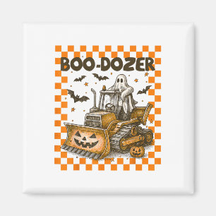 Íman Bulldozer Halloween Boo Dozer Construção Caminhão
