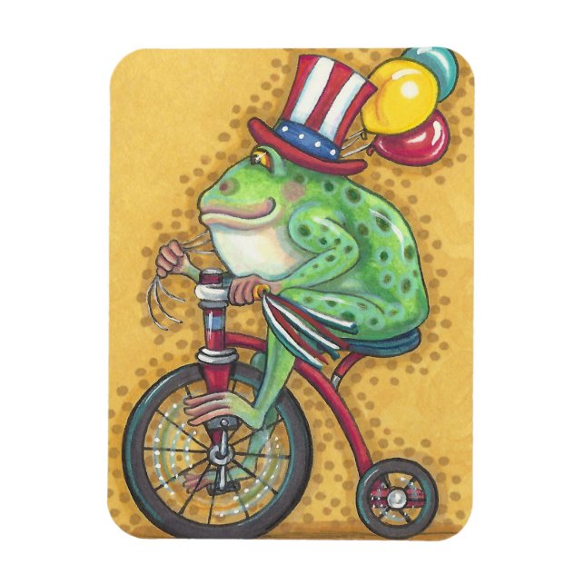 ÍMAN  BULLFROG 4 DE JULHO, AMERICANA SAPO MAGNET (Vertical)
