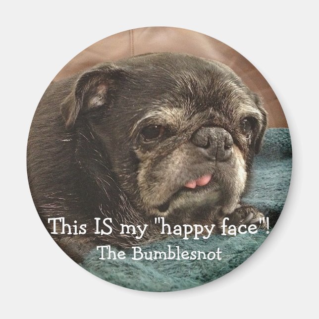 Íman Bumblesnot magnet: Este é o meu "rosto feliz"! (Frente)