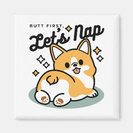 Íman Bumbum Primeiro, Vamos Nap - Bumbum Corgi Cute