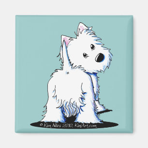 Íman Bumbum Westie do KiniArt Fluffy