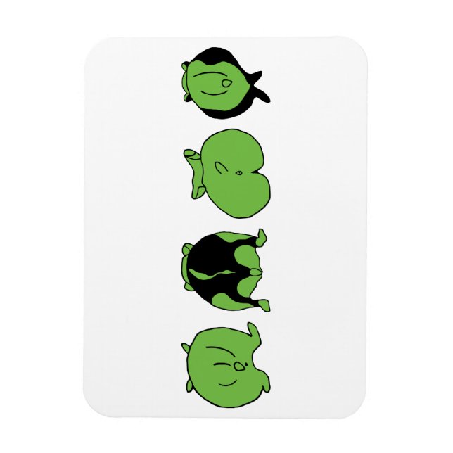 Íman Bumbuns de Hamster Verde (Vertical)