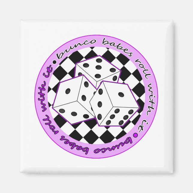 Íman Bunco Babes Rolam Com Ele - Roxo (Frente)