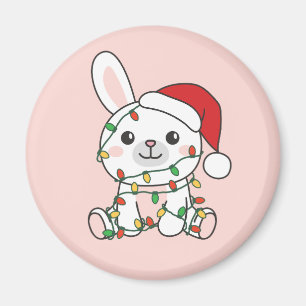 Íman Bunny Christmas Winter Animal Holiday Bunnies