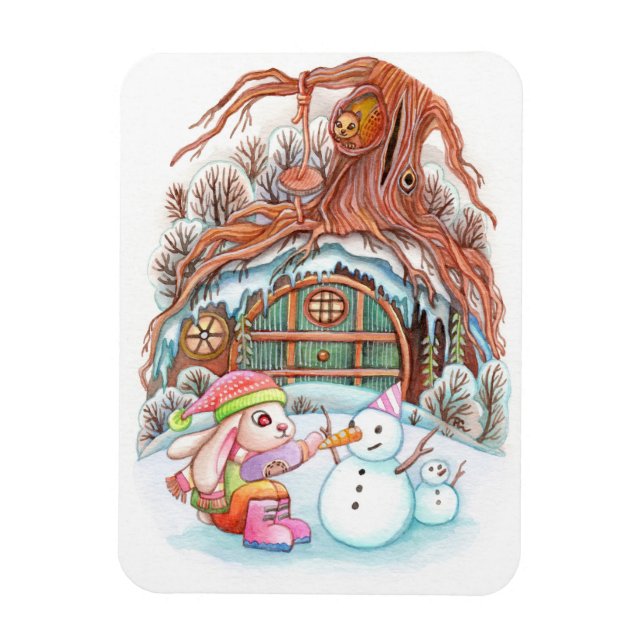 Íman Bunny e Snowman (Vertical)