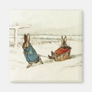Íman "Bunny Sleigh Ride", por Beatrix Potter
