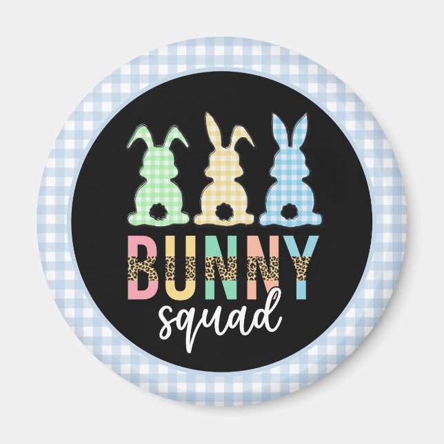 Íman Bunny Squad | Coelhinho De Caça De Ovo De Páscoa (Frente)
