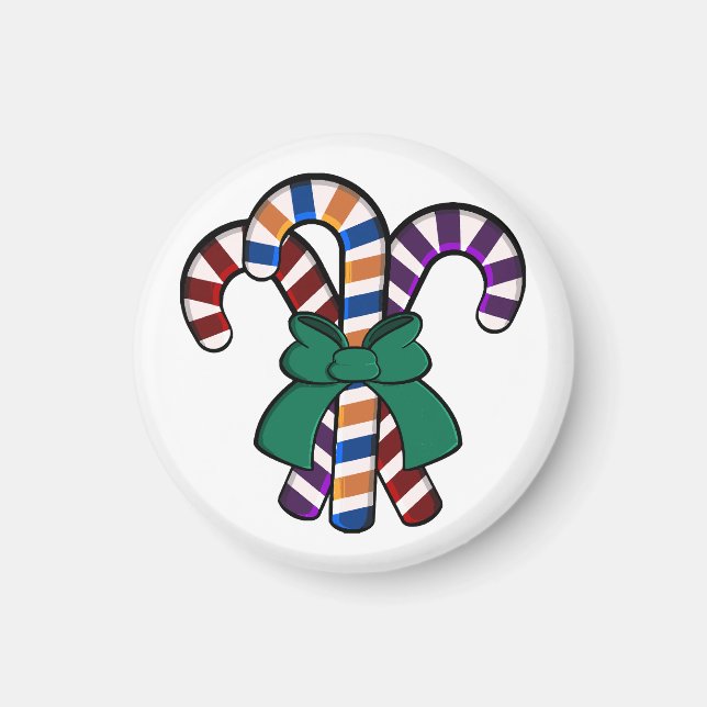 Íman Buquê Candy Canes - faixa verde (Frente)
