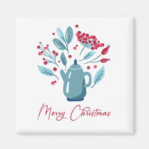 Íman Buquê de chá elegante Feliz Natal