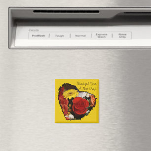 Íman Buquê de Coração Floral Belo e Marcado Personaliza