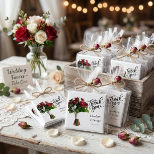 Íman Buquê de Flores Agradecimento Favor de Casamento