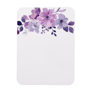 Íman Buquê de flores roxas aquarela