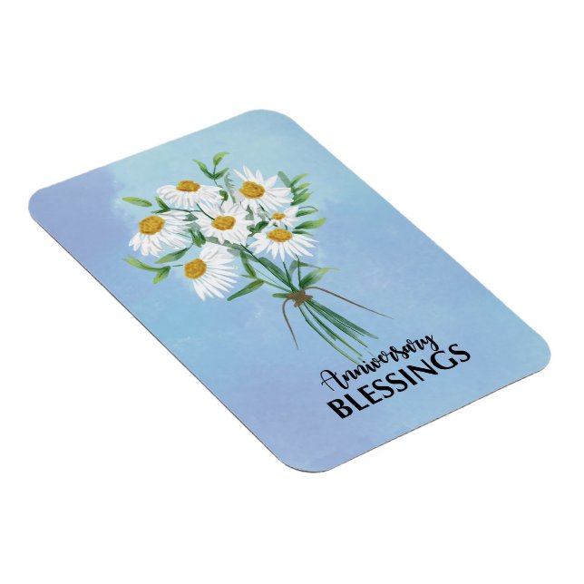 Íman Buquê de Margaridas para Bênçãos de Aniversário de (Lado Direito)