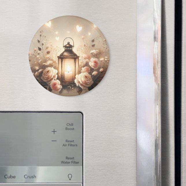 Íman Buquê de Rosas com Brilho de Lanterna (In Situ (Fridge))