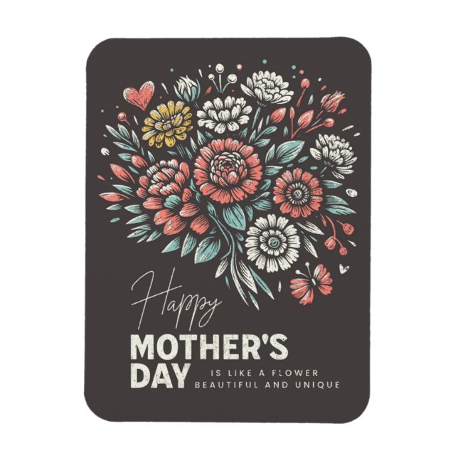 Íman Buquê de ventilador para Dia de as mães (Vertical)