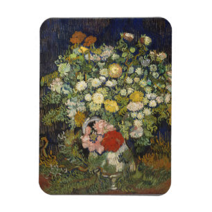 Íman Buquê Floral Impressionista Vintage Van Gogh