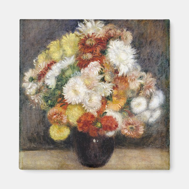 Íman Buquê Pierre-Auguste Renoir de Chrysanthemums (Frente)
