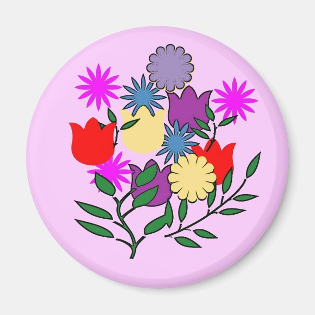 Íman buquê primavera (Frente)