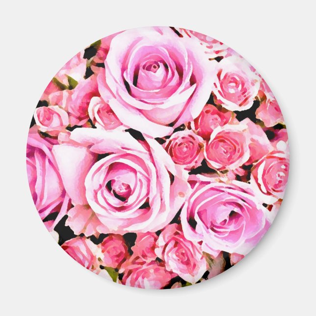 Íman Buquê rosa rosa rosa (Frente)
