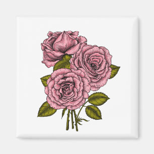 Íman Buquê rosa-rosas