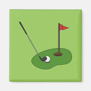 Íman Buraco de Curso de Golfe com Bandeira