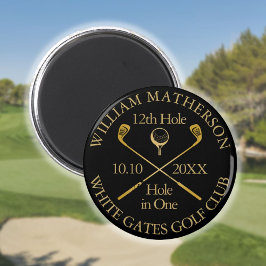 Íman Buraco de Golfe em Um Personalizado Preto e Dourad