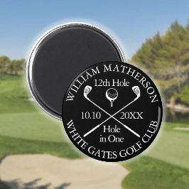 Íman Buraco de Golfe Personalizado em Um Preto e Branco