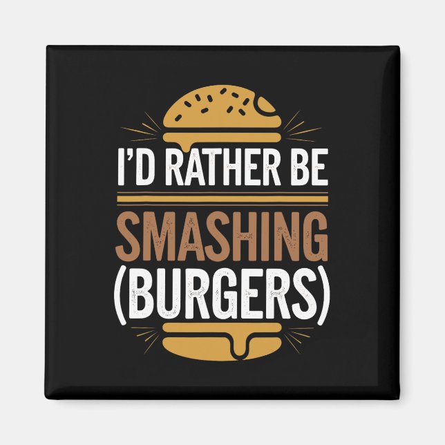 Íman Burger Esmagado Lover Grilado Cheeseburger - Parte (Frente)