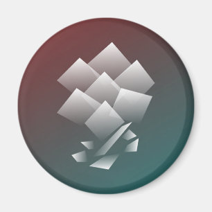 Íman Burgundy branco