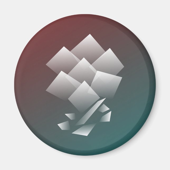 Íman Burgundy branco (Frente)