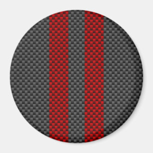 Íman Burgundy Red Carbon Fiber Style Stripes Decor
