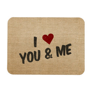 Íman Burlap I Heart You and Me