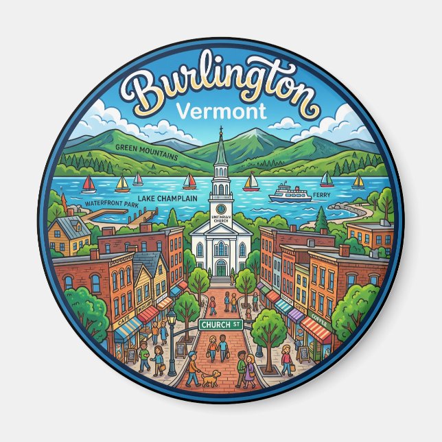 Íman Burlington EUA (Frente)