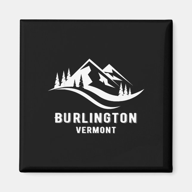 Íman Burlington vermont montanhas souvenir lembranças (Frente)