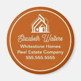 Íman Burnt Orange Real Estate Company Custom Realtor