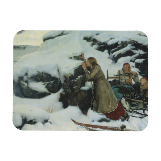 Íman Burnt Village in Winter (por Albert Edelsense) (Horizontal)