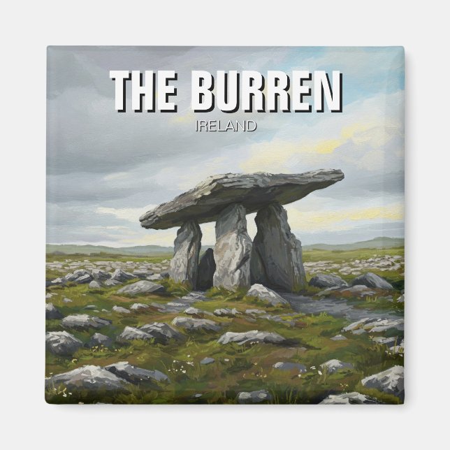 Íman Burren Ireland Poulnabrone Dolmen Viagem (Frente)